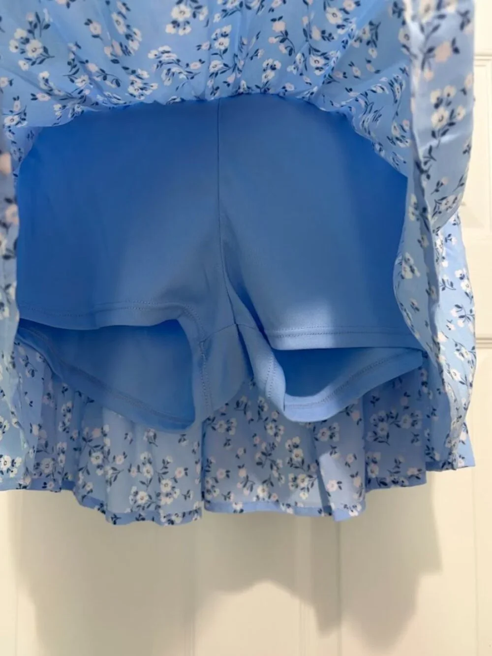 No Boundaries Cornflower Blue Floral Skort NWT - Women's XS